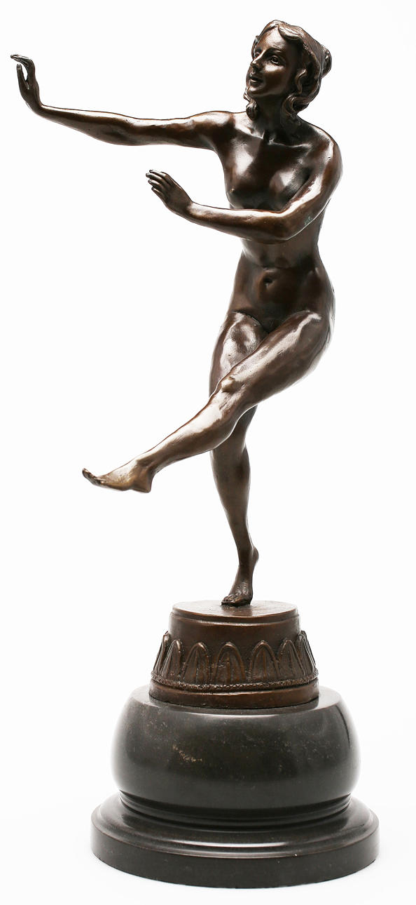 SKULPTUR, brons. Kopia efter Claire Colinet.