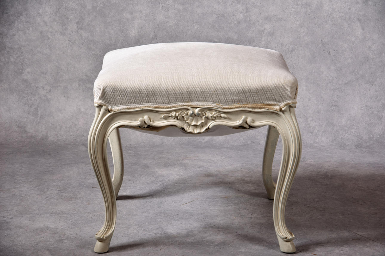 TABURETE Estilo rococó, 1900.