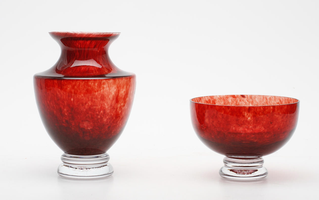 VAS och SKÅL, glas, Skruf.