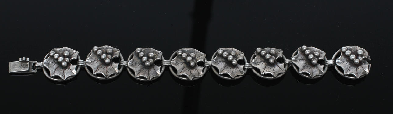 ARMBAND, silver, stmpl GK Stockholm 1956.
