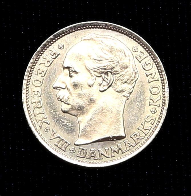 GULDMYNT, Danmark, 10 kr, 1908.
