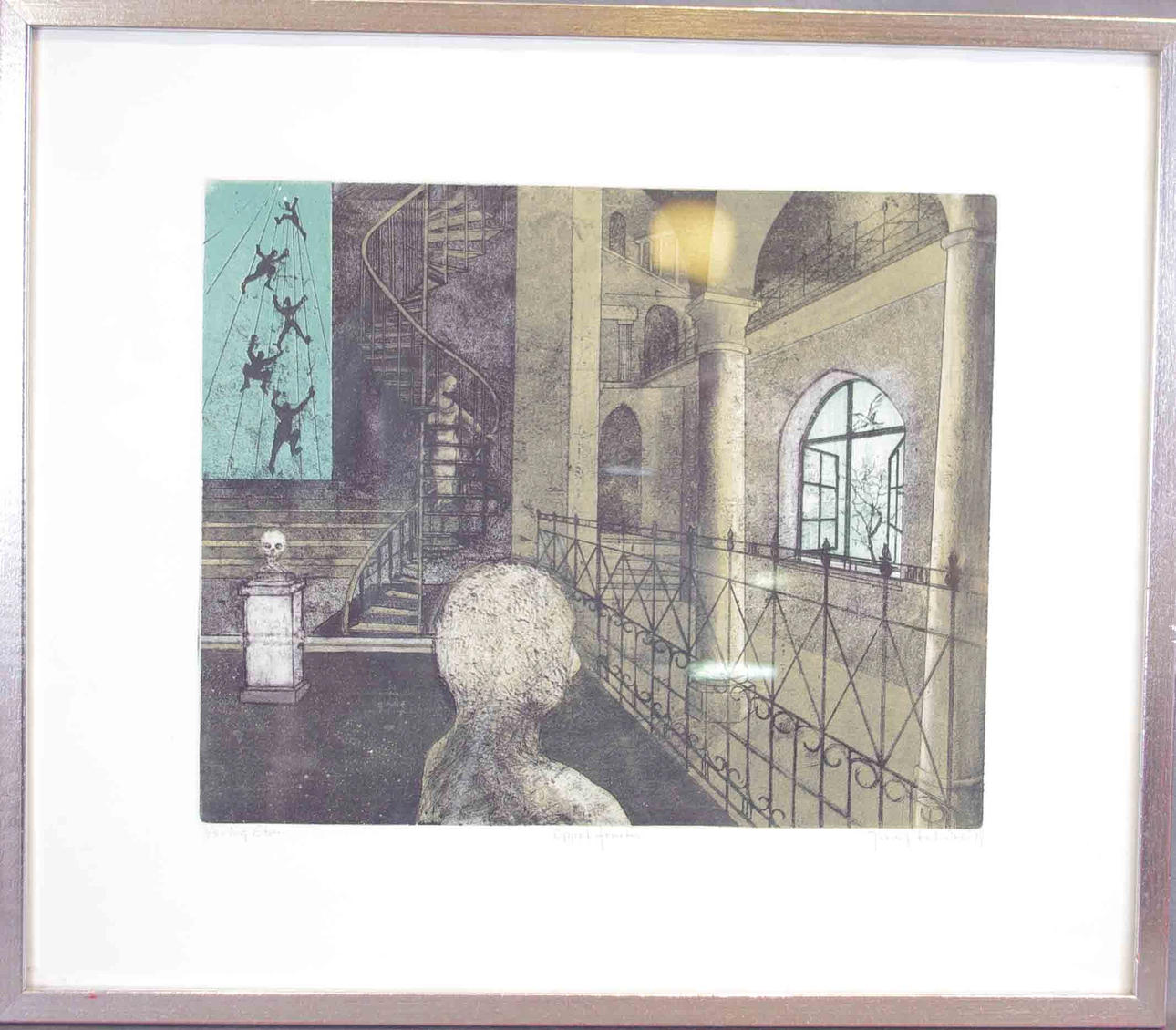 JOSEF SCHIBLI. "Öppet fönster", färgetsning.