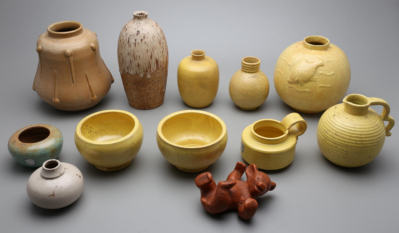 PARTI KERAMIK, 12 delar, bla Steninge lervarufabrik.