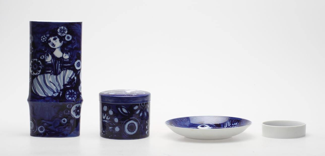 PORSLIN, 4 delar, Björn Wiinblad, Rosenthal, Studio Line.