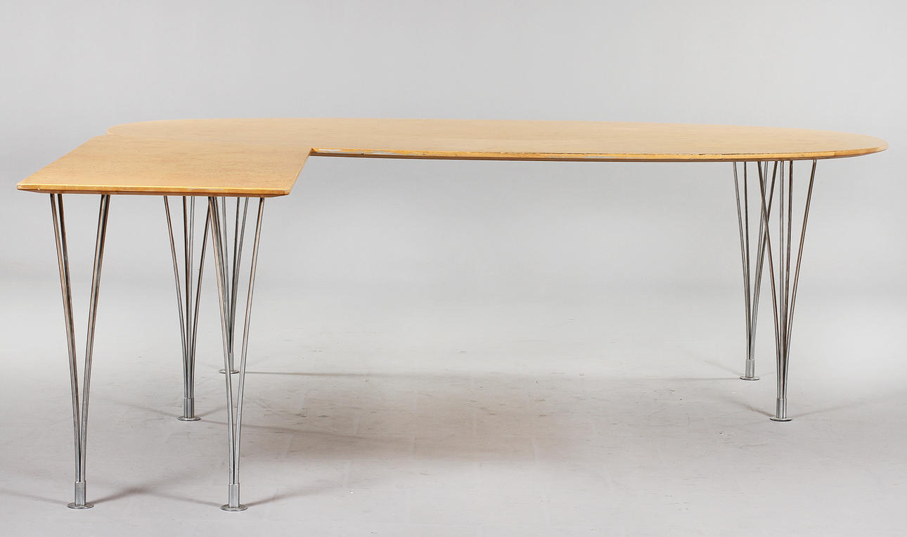 BRUNO MATHSSON OCH PIET HEIN. "Superellips", masurbjörk.