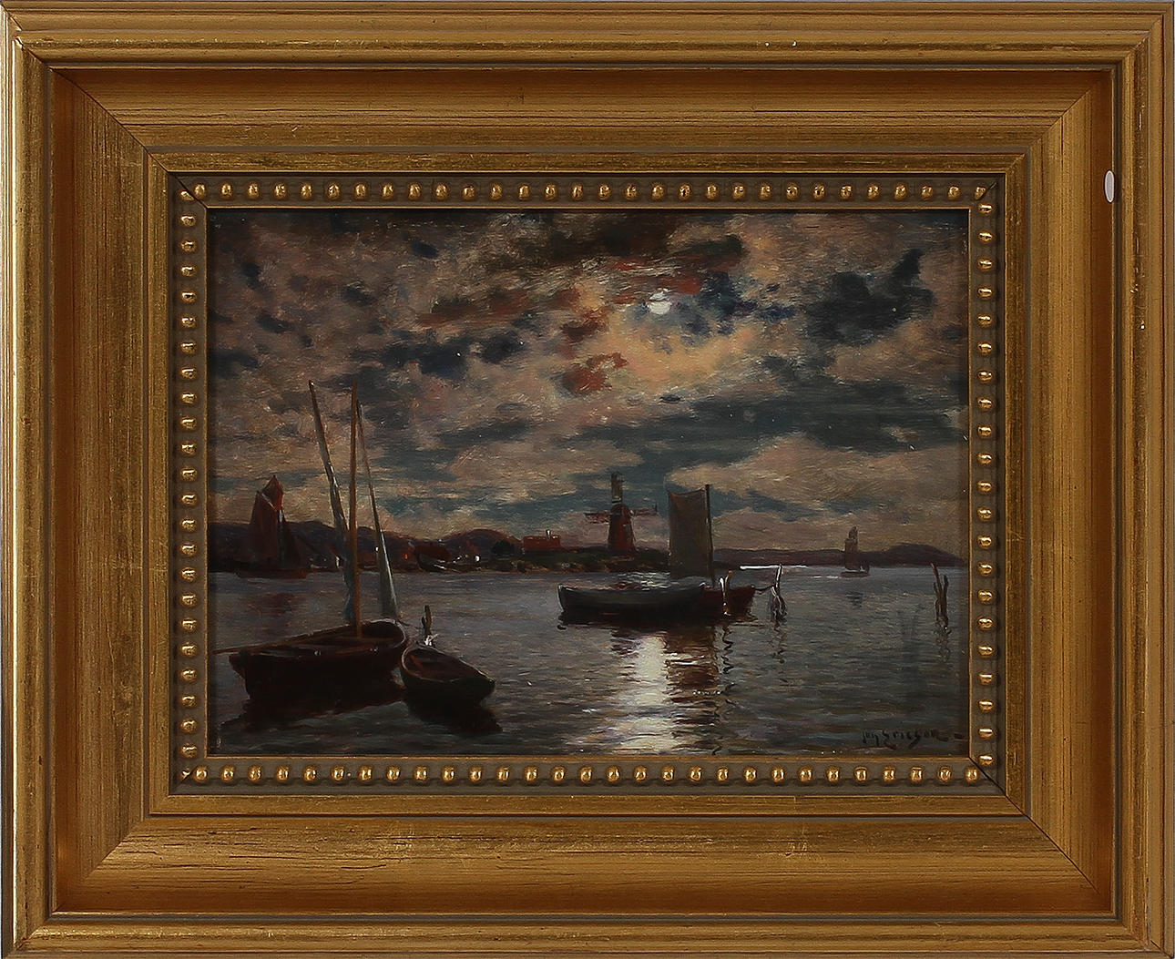 JOHAN ERICSON. Olja på pannå, signerad.