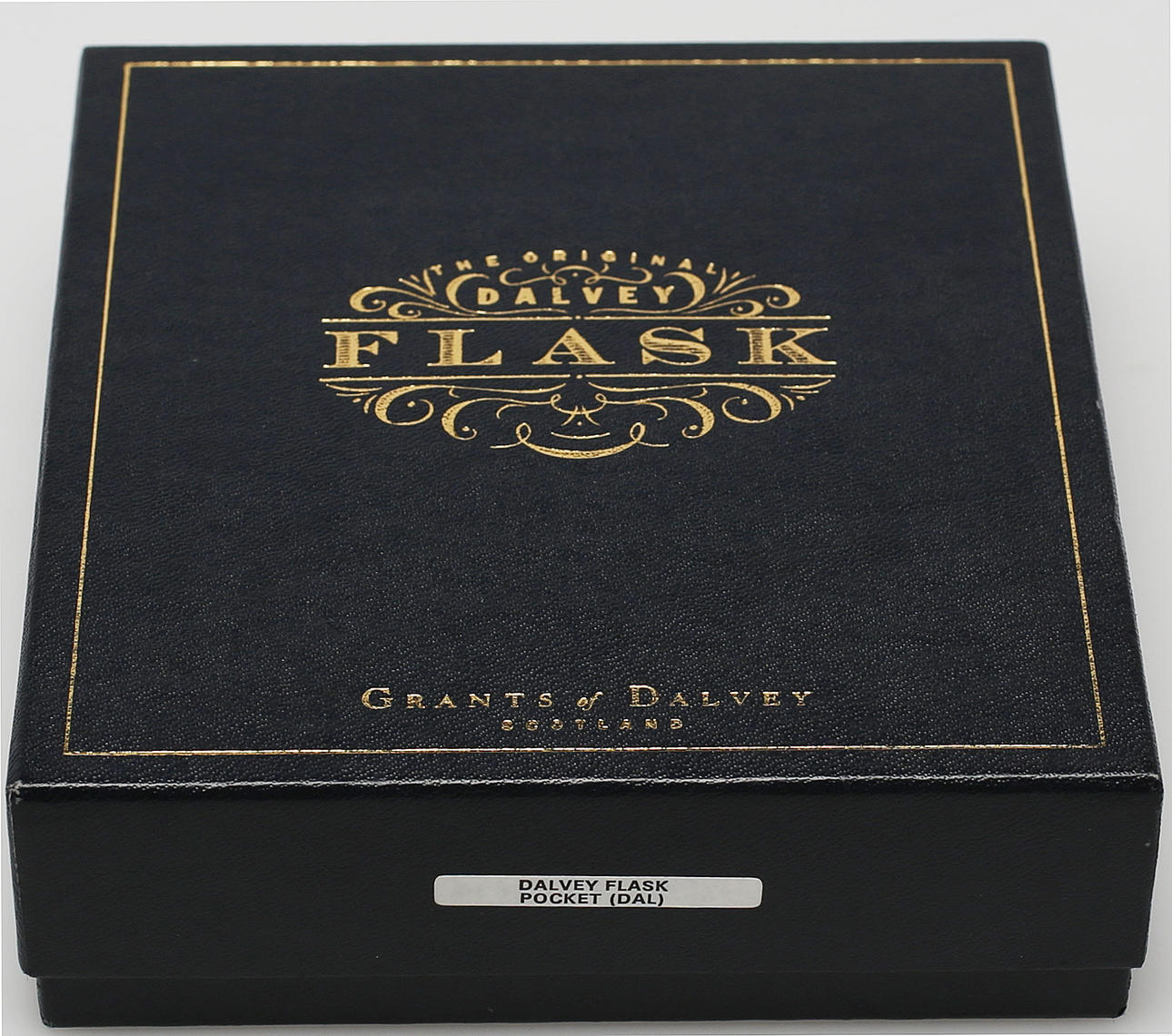 FICKPLUNTA, stål/ mässing, The original Grants of Dalvey Flask, Skottland.