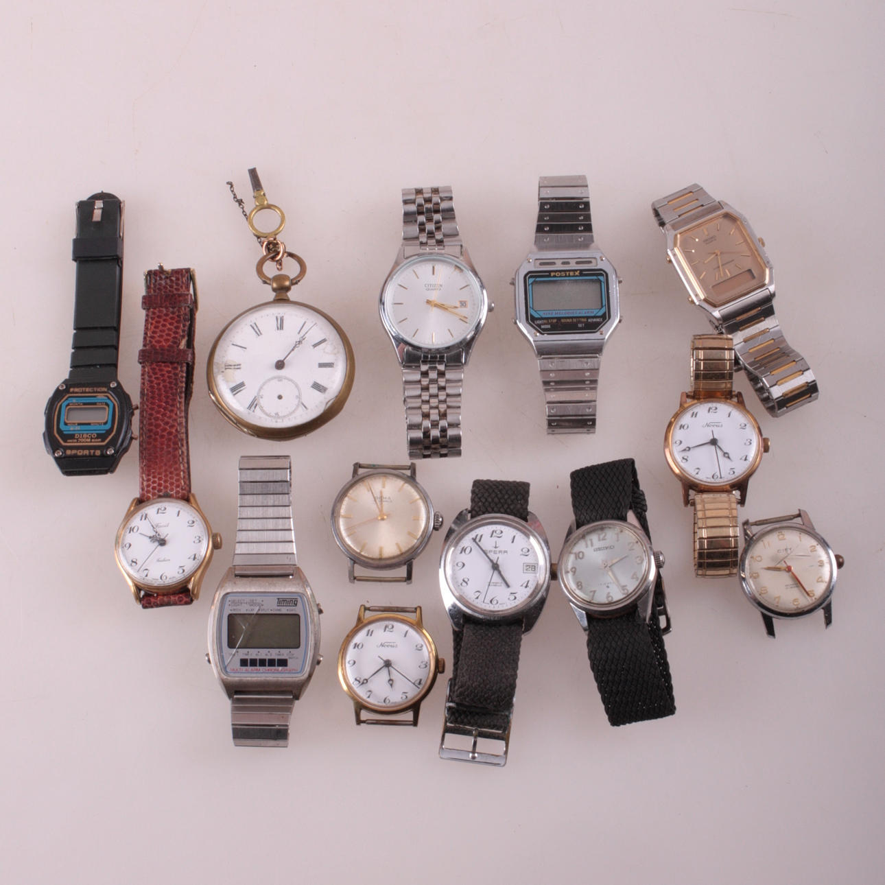 A Collection WATCH 12 pcs plus a pocket watch.