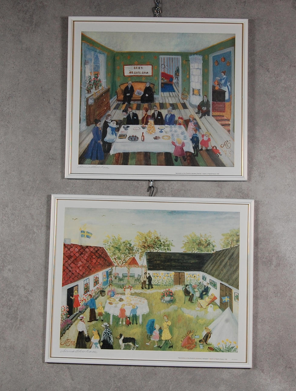 ALMA ÖHRSTRÖM. reproduktioner, 3 st, signerade.