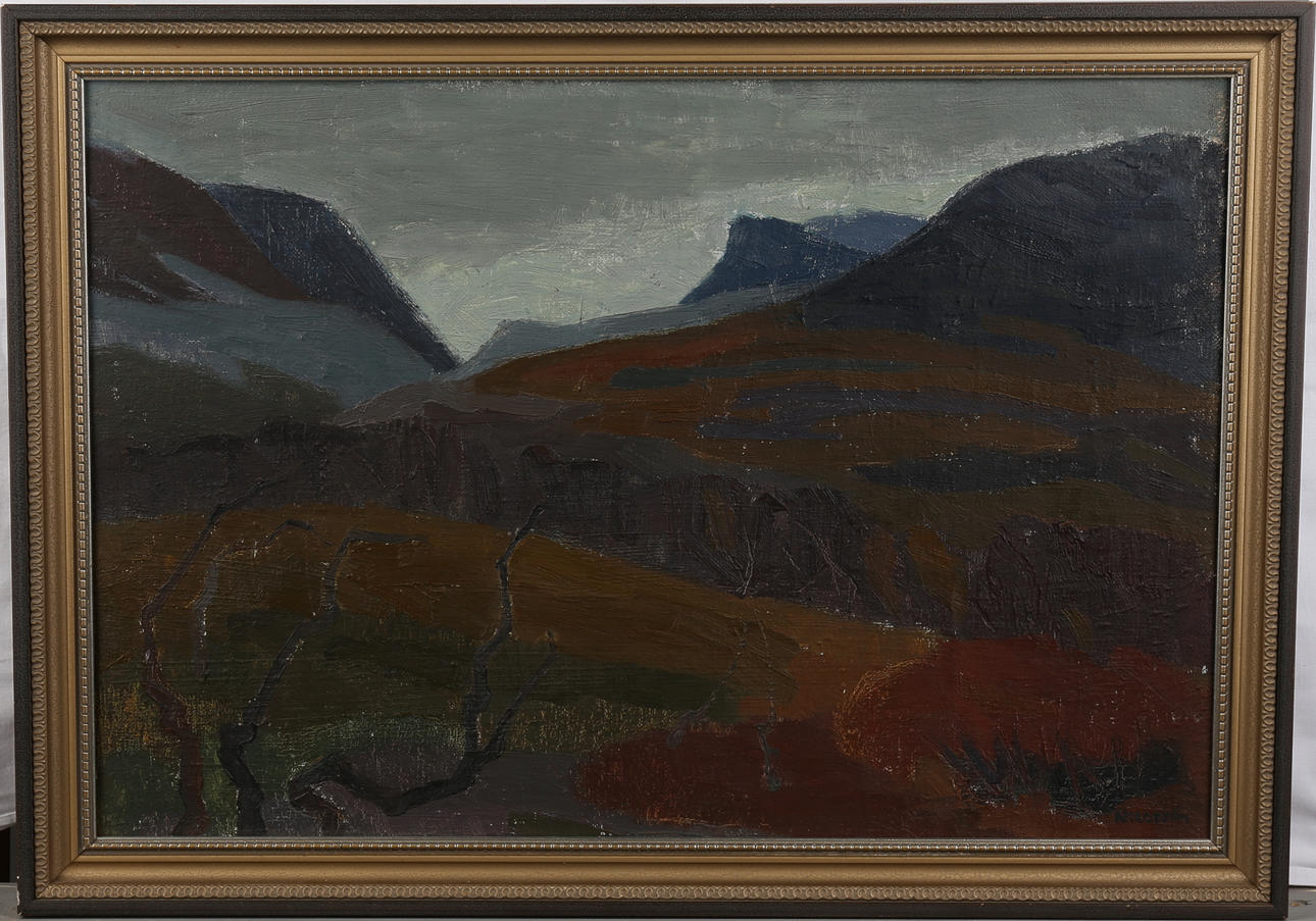 PARTI KONST, oljemålningar 3 st, LUNDEGÅRDH samt LARSÉN.