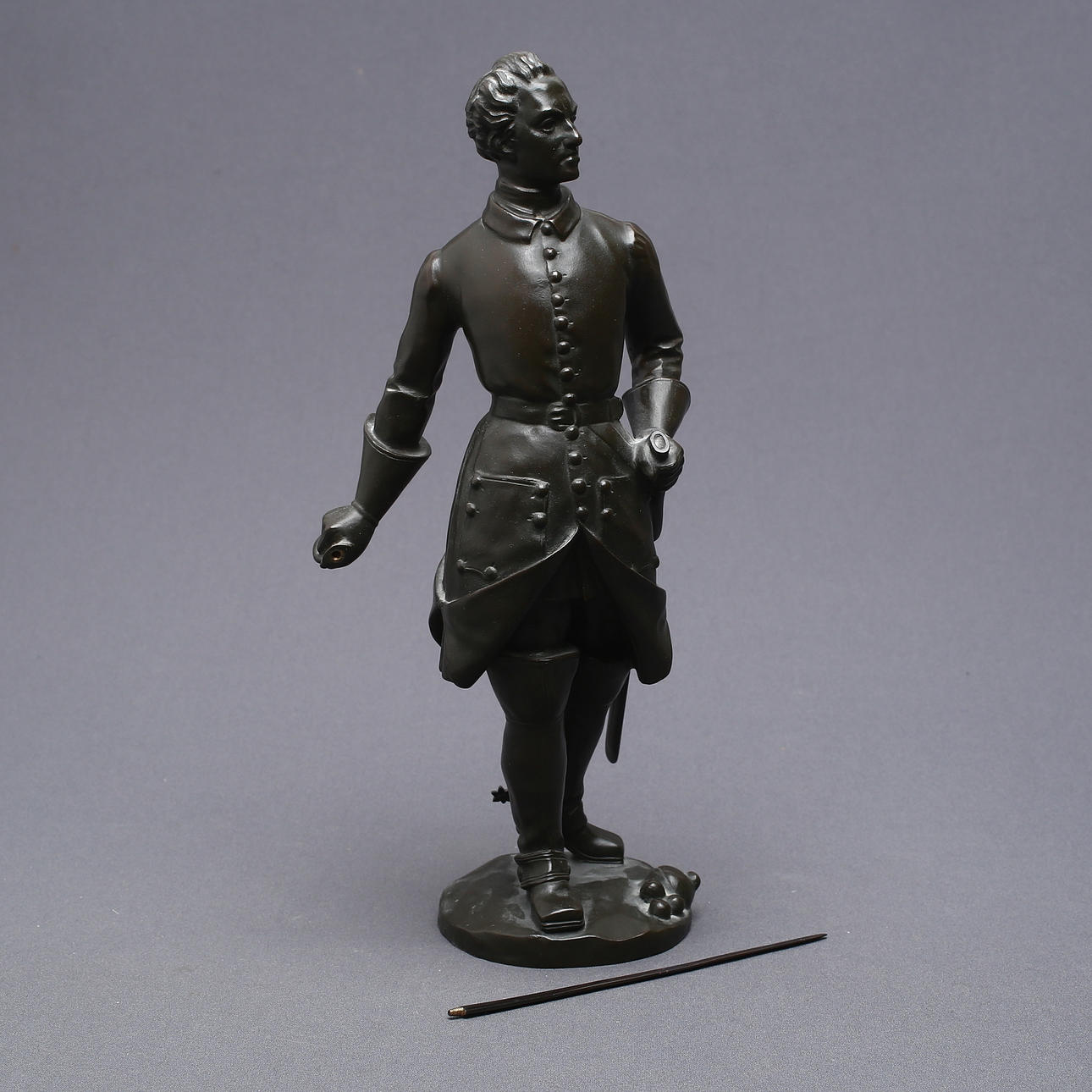 J. P. MOLIN. After. Karl XII, bronze, foundry mark Otto Meyer successor.