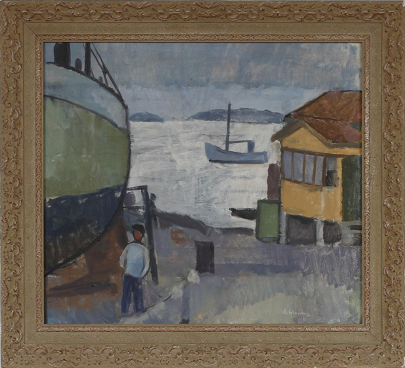 ÅKE WINNBERG. Olja på duk, signerad.