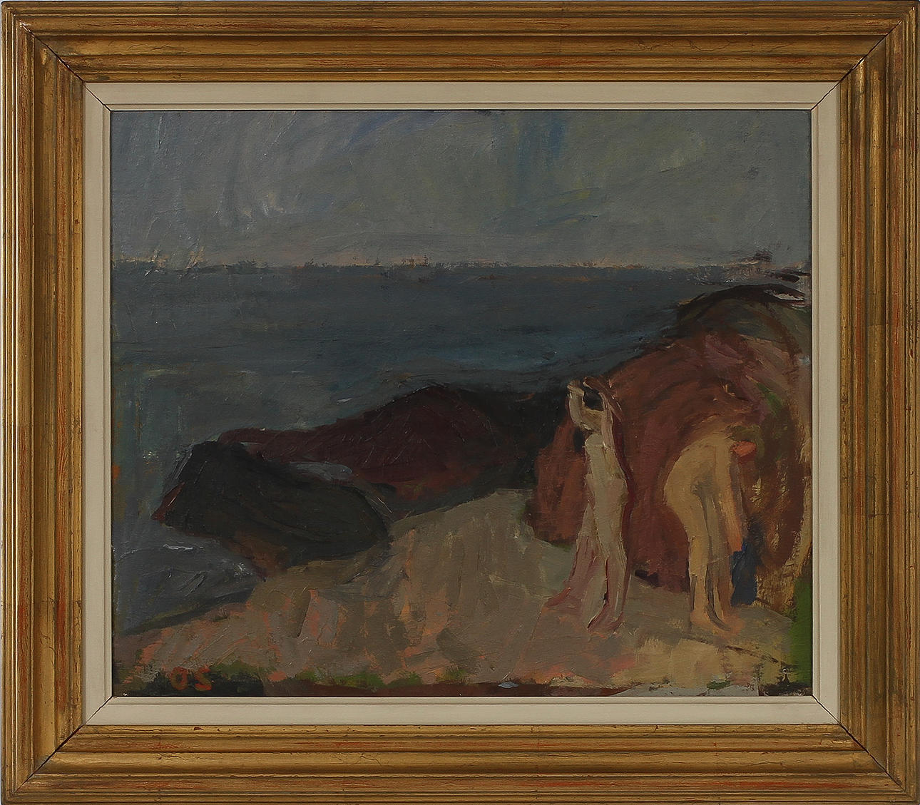 OLLE SKAGERFORS. Olja på duk, signerad OS.
