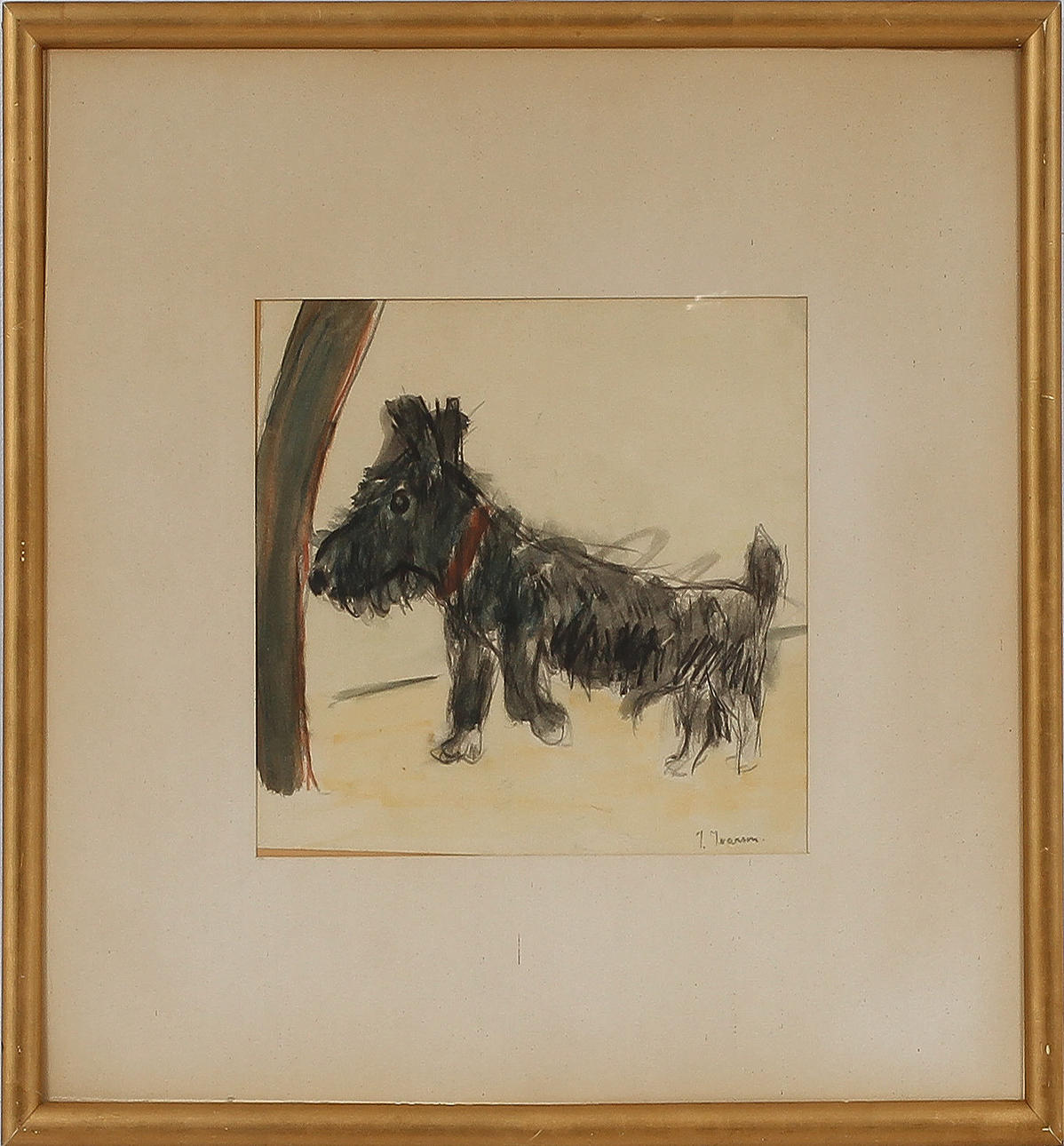 IVAN IVARSON. Pastell, signerad.