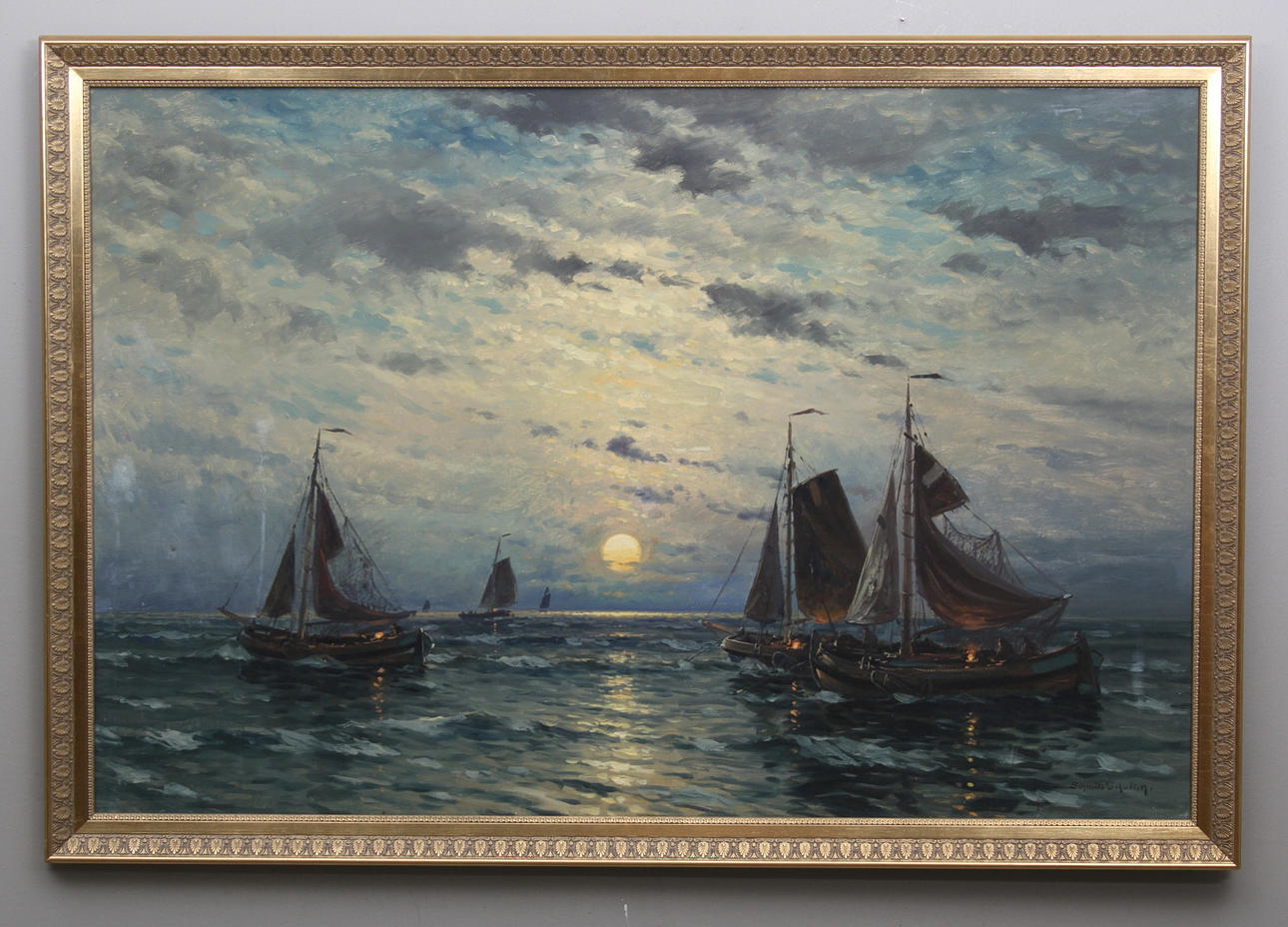 SCHMITZ SCHULTEN. olja på duk, signerad.