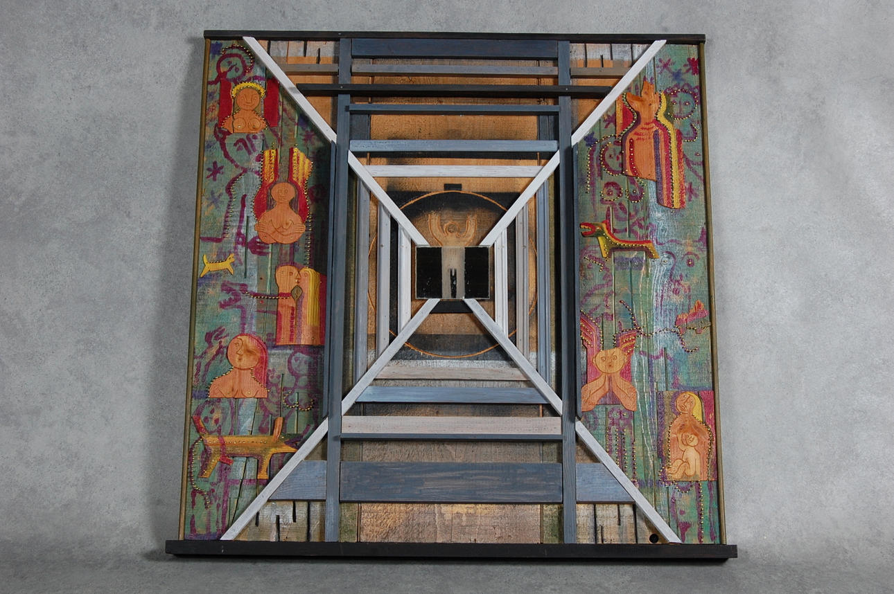 STIG CARLSSON. blandteknik, Collage, signerad, daterad, -98.