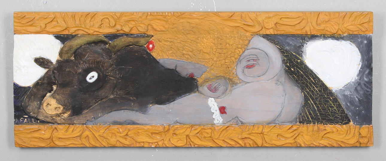 ARNE FÄLTH. Trärelief, signerad.