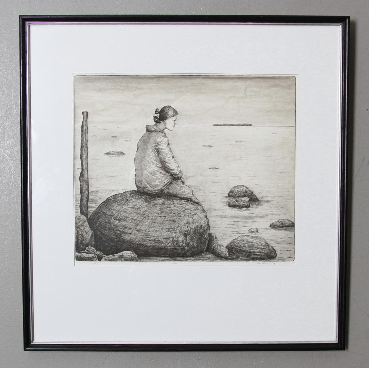 LARS HOFFSTEN. etsning, signerad och daterad 1982.