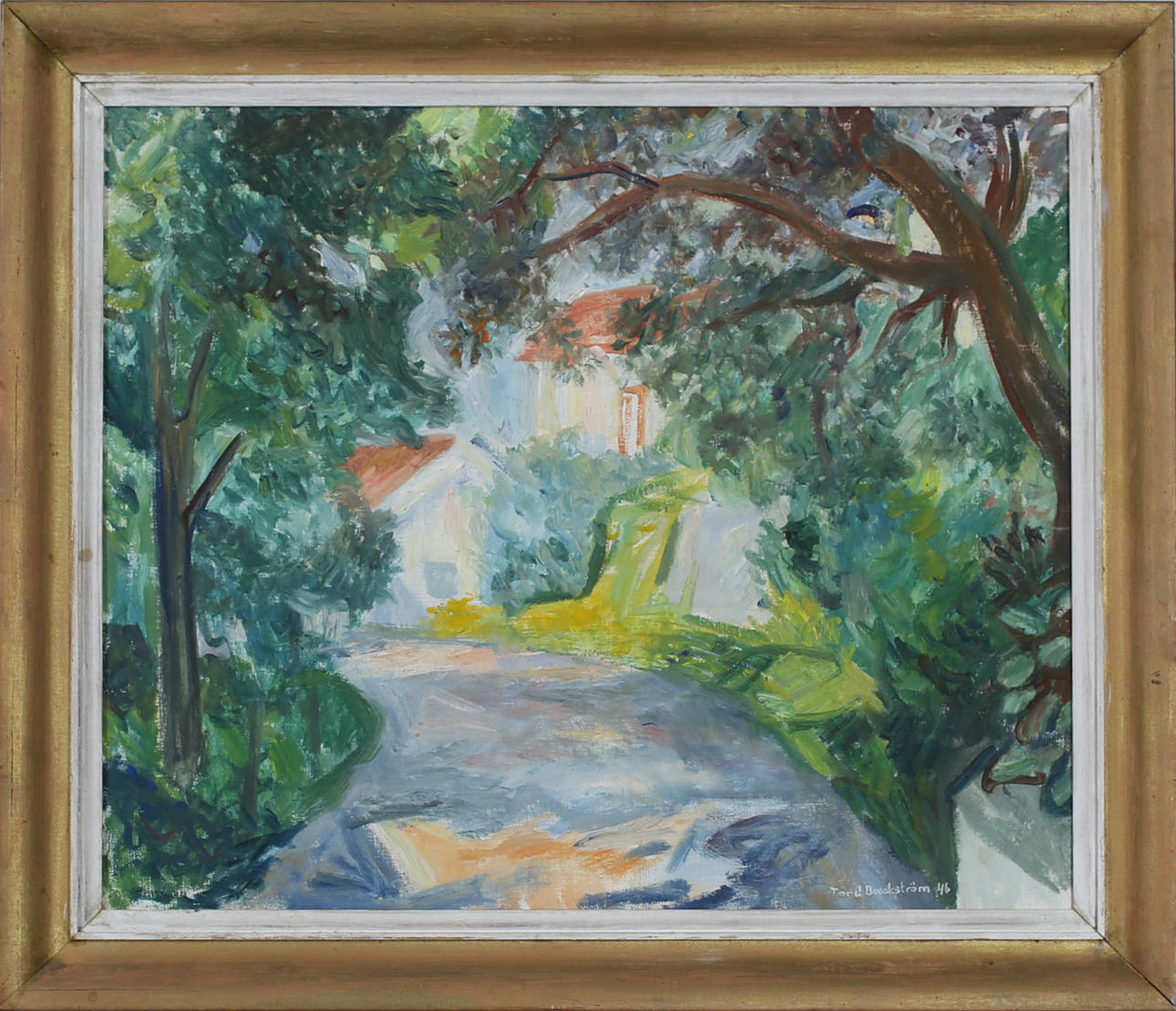 TORD BÄCKSTRÖM. Väg. Olja på duk. Signerad och daterad -47.