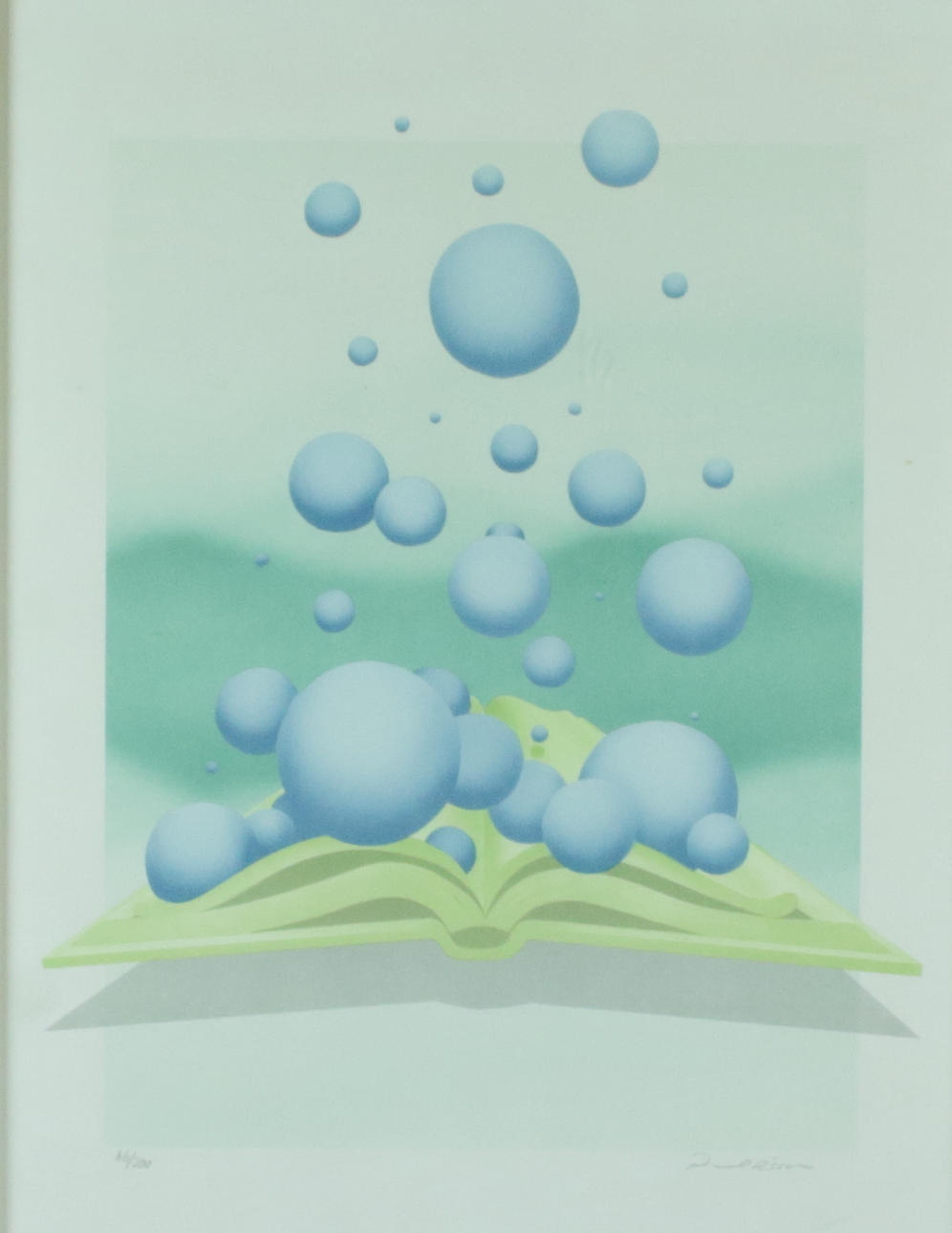 PAUL RIESSER, "The Spread", color lithograph, signed.