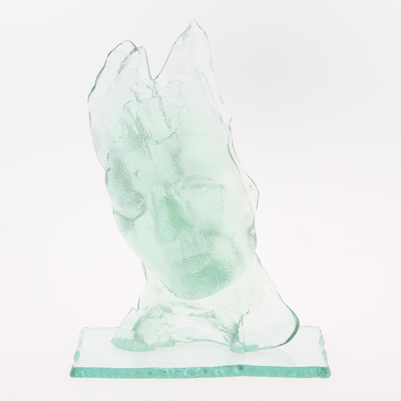 GLASFÖREMÅL, 3 delar, skål, vas, skulptur.