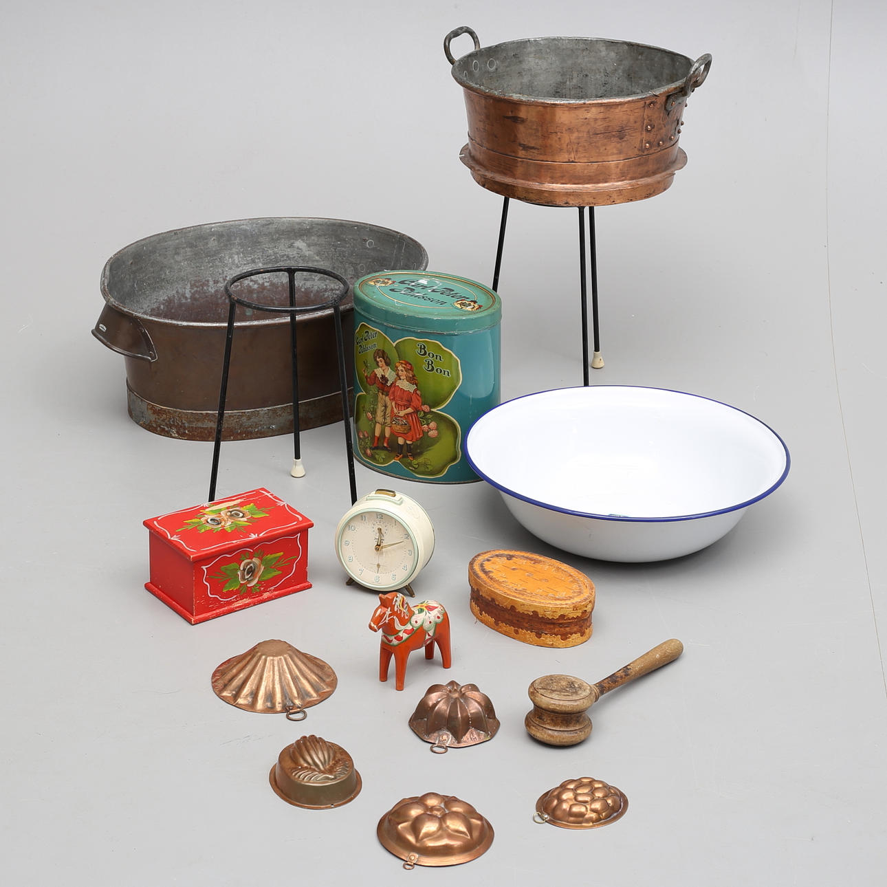 MISCELLANEOUS COPPER OBJECTS, ENAMELED etc.