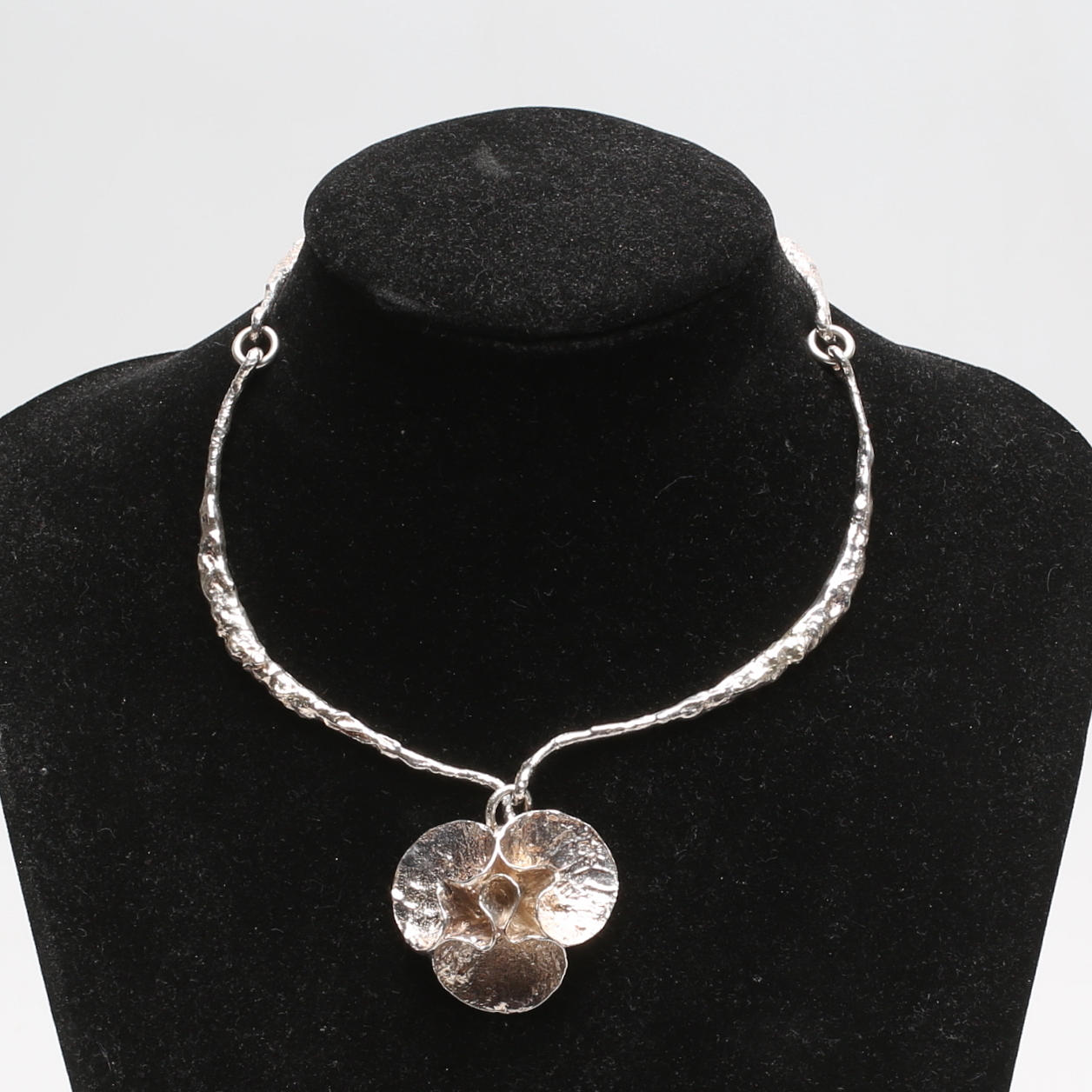 THERESIA HVORSLEV. collier, silver, Mema, Lidköping, 1976, vikt ca.