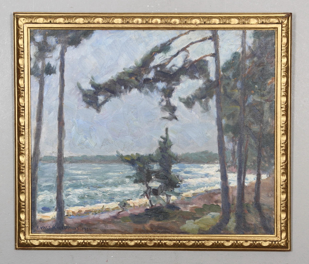 EVALD KALLSTENIUS. Olja på duk, "tallar" signerad och daterad 1926.