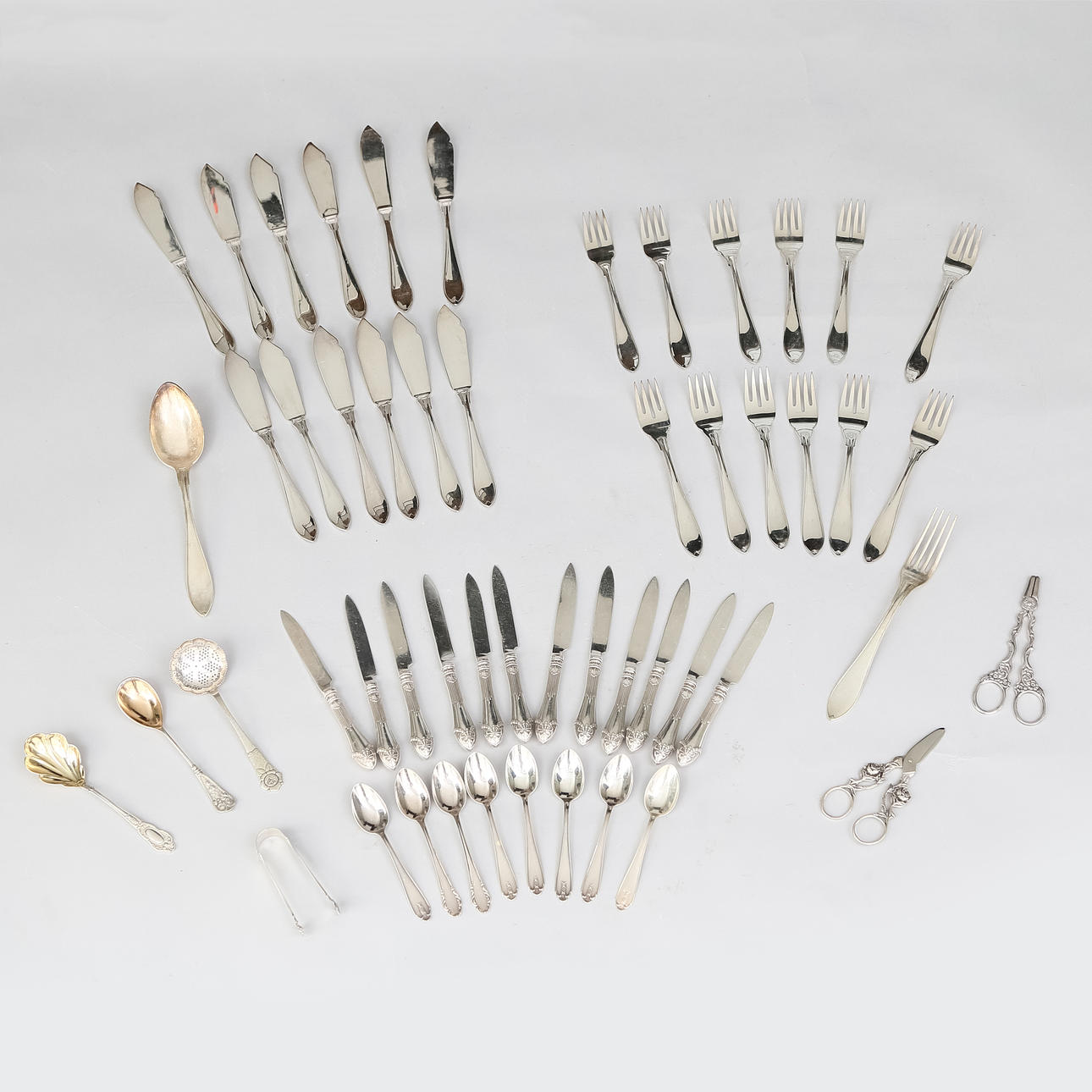 BESTICK, silver samt nysilver.