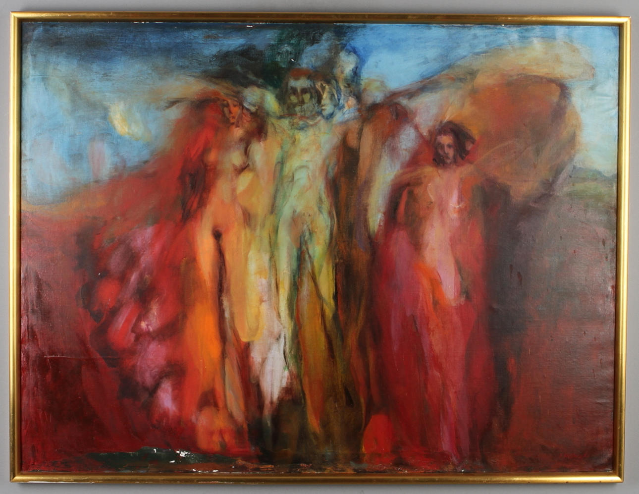 JAN NALIWAJKO. Figurkomposition, olja på duk, signerad.