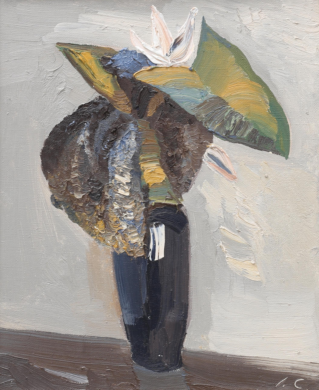 INTA CELMINA. "Väze", oil on canvas, signed.