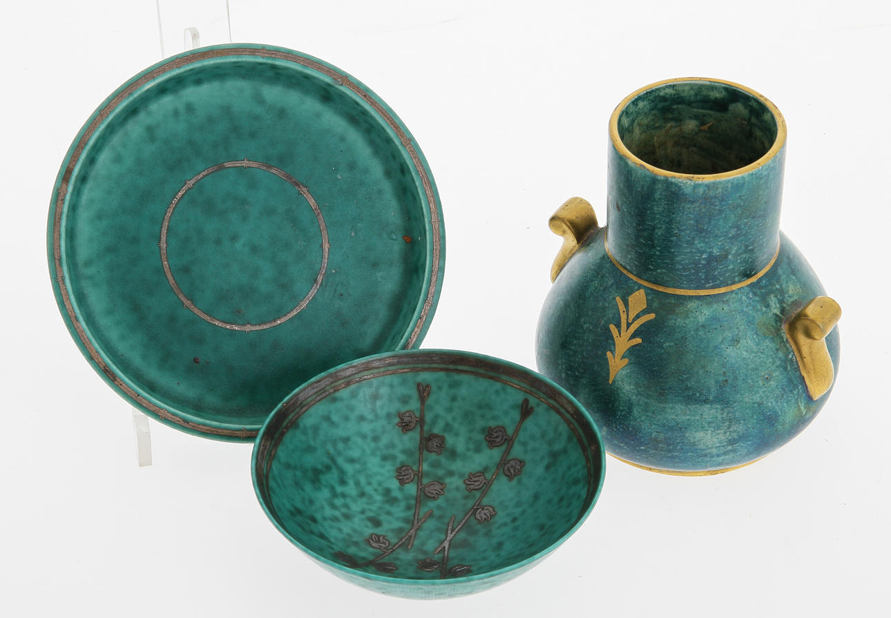 PARTI KERAMIK, 3 delar. Gustavsberg.