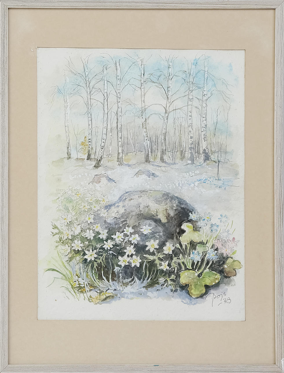 ERIC BOJS. Tavlor, 3 st, akvarell, signerade och daterade.