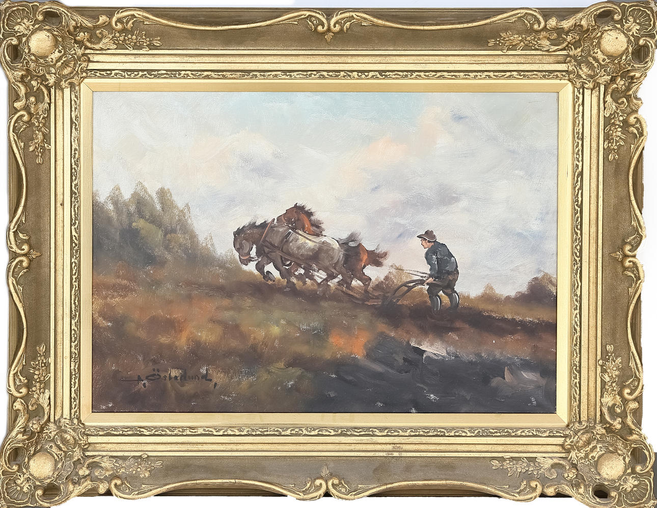 OIDENTIFIERAD KONSTNÄR. Öl auf Leinwand, signiert A Österlund.