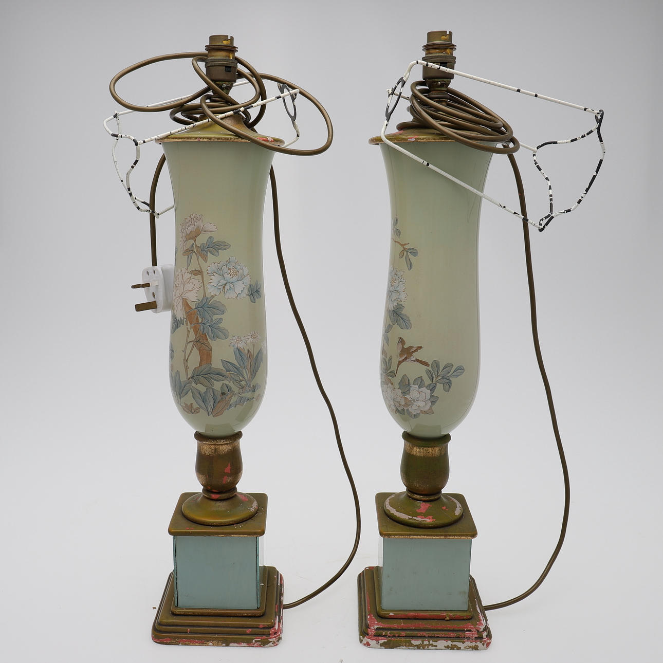 VASER, ett par, glas, 1900-tal.