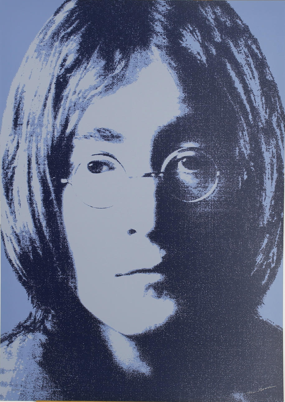 TOM MOORE. John Lennon. Silkscreentryck. Signerad och numrerad 122/490.