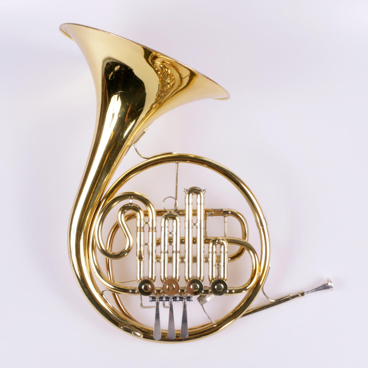VALTHORN, mässing, F-horn, King. Samlarföremål - Musikinstrument ...