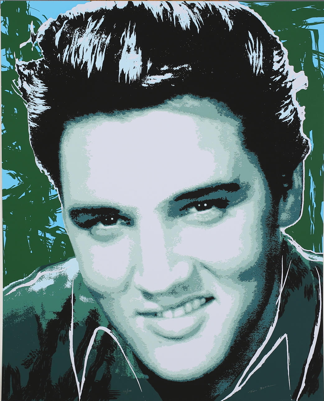 TOM MOORE. Elvis. Silkscreentryck. Signerad och numrerad 62/490.
