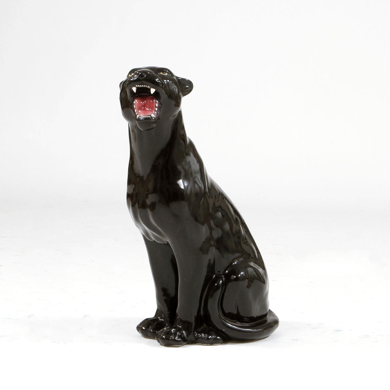 SKULPTUR, Panter, porslin, 1900-tal.