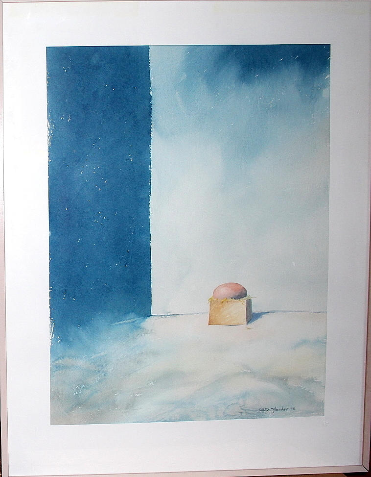 LARS RYLANDER. Akvarel, abstrakt, tegn/dato 86.