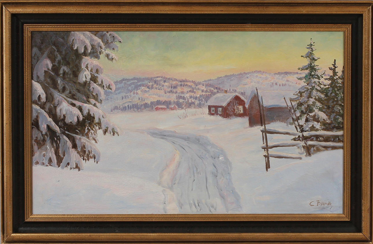 CARL BRANDT. Olja på duk, signerad.