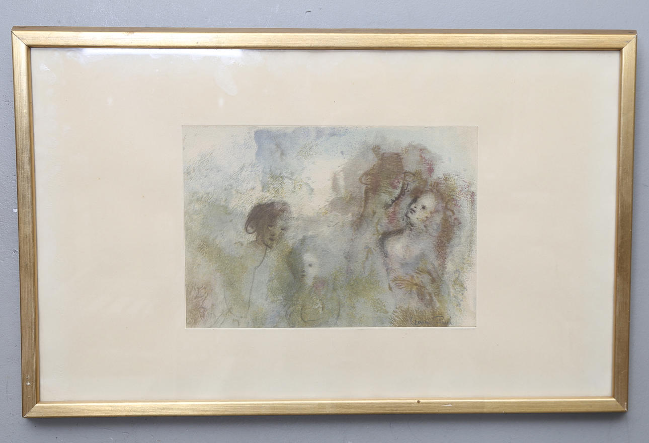 LEONOR FINI. Graphic sheet. Signed in pencil.