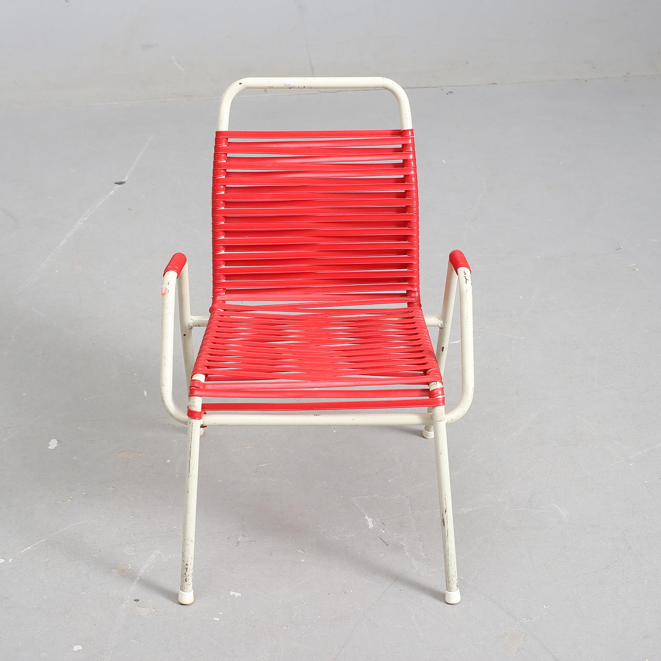 KINDERSTUHL, Metallrahmen, Kunststoffgurte.