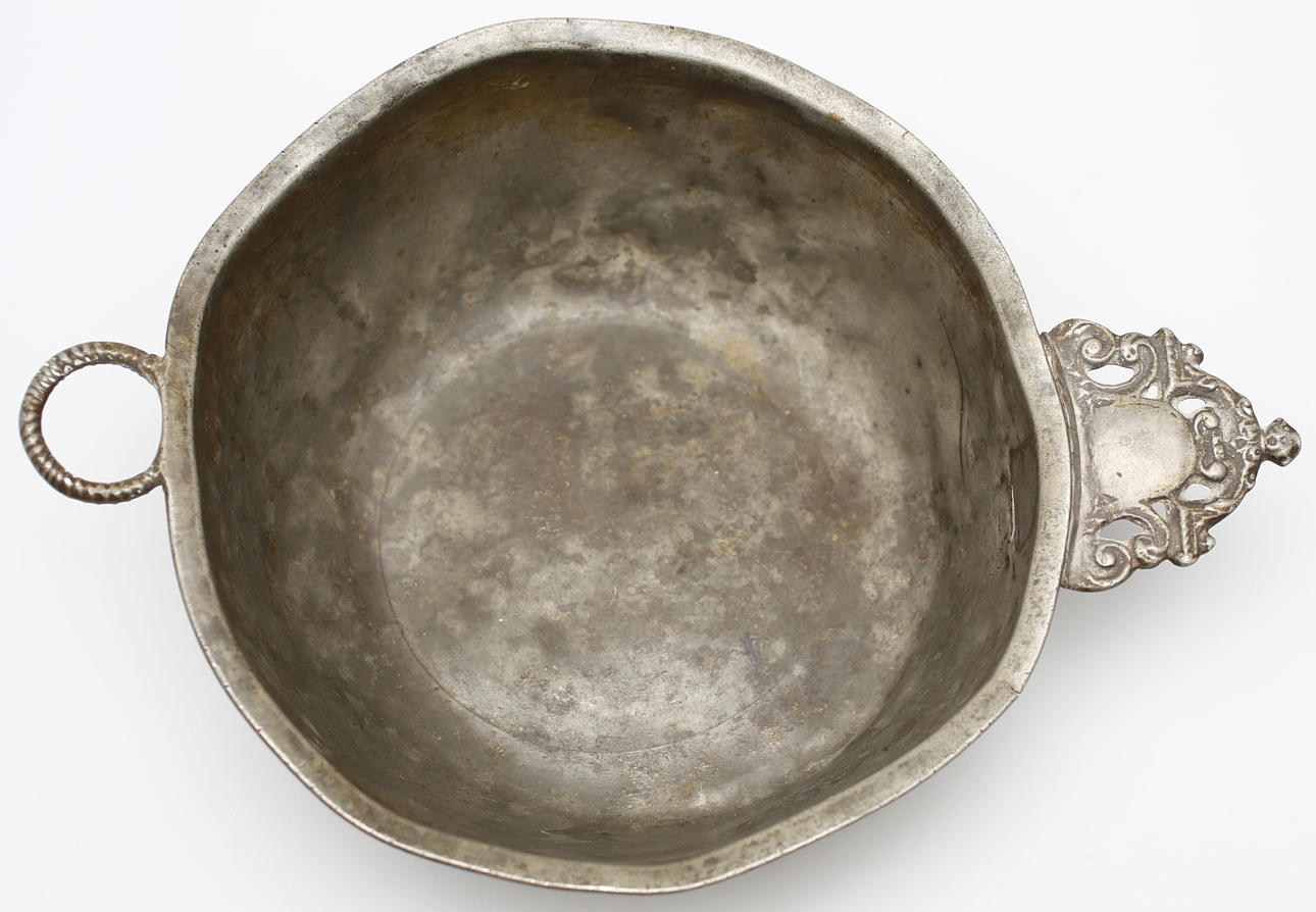 SKÅL, tenn, Gustaf Adolf Bergman, Kristianstad, 1850.