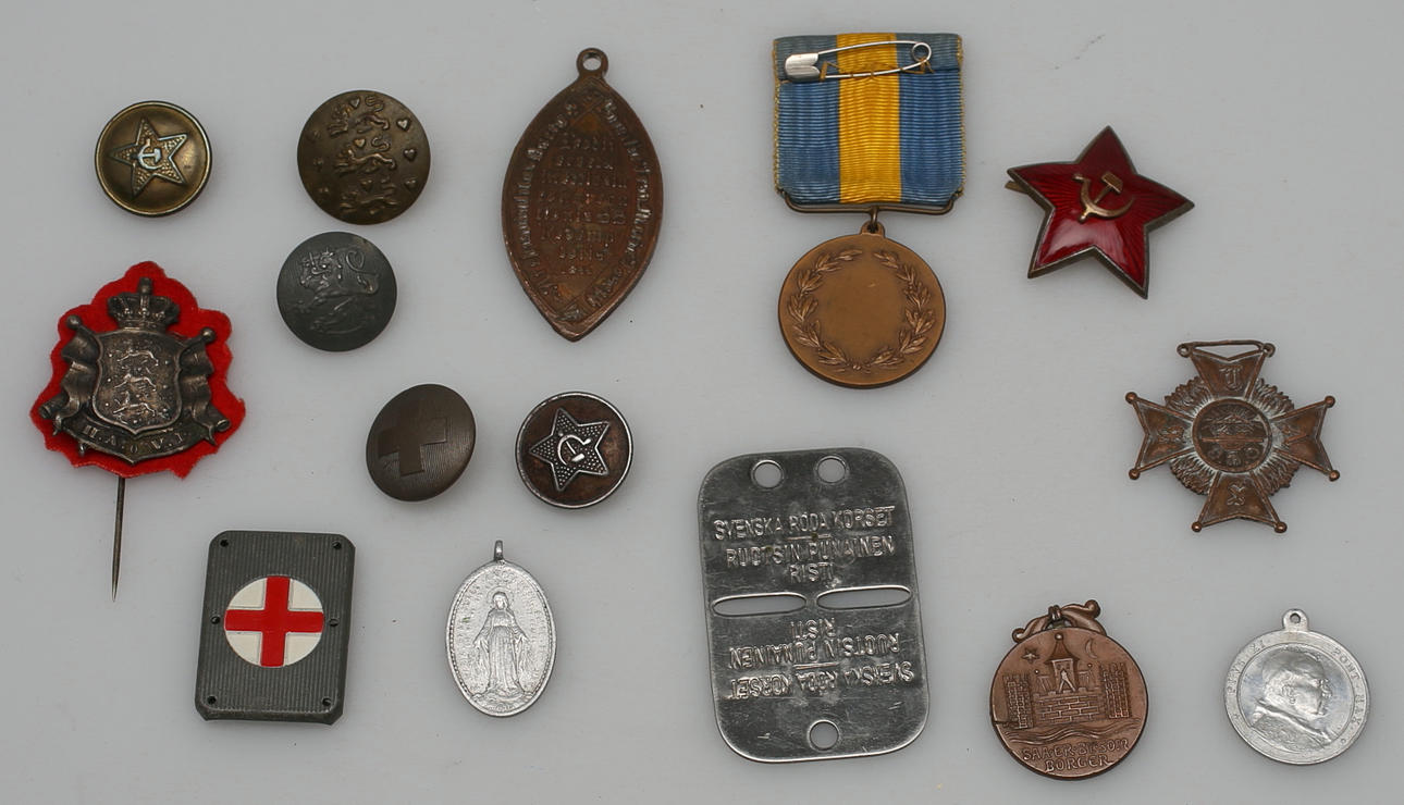 PARTI DIVERSE MEDALJER ETC (15). 1800-1900-tal.