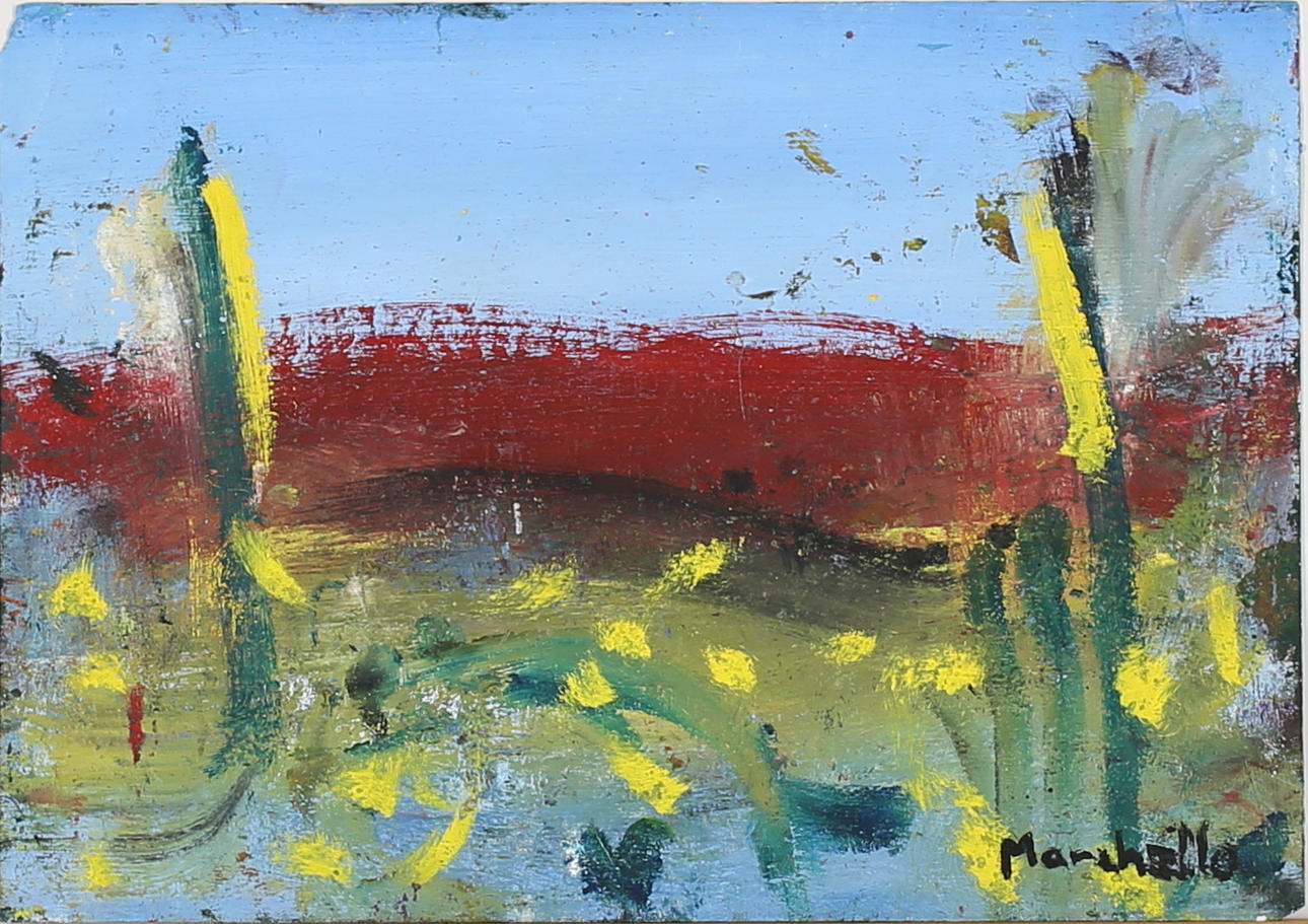 MARCHELLO. Komposition. Olja på duk. Signerad.