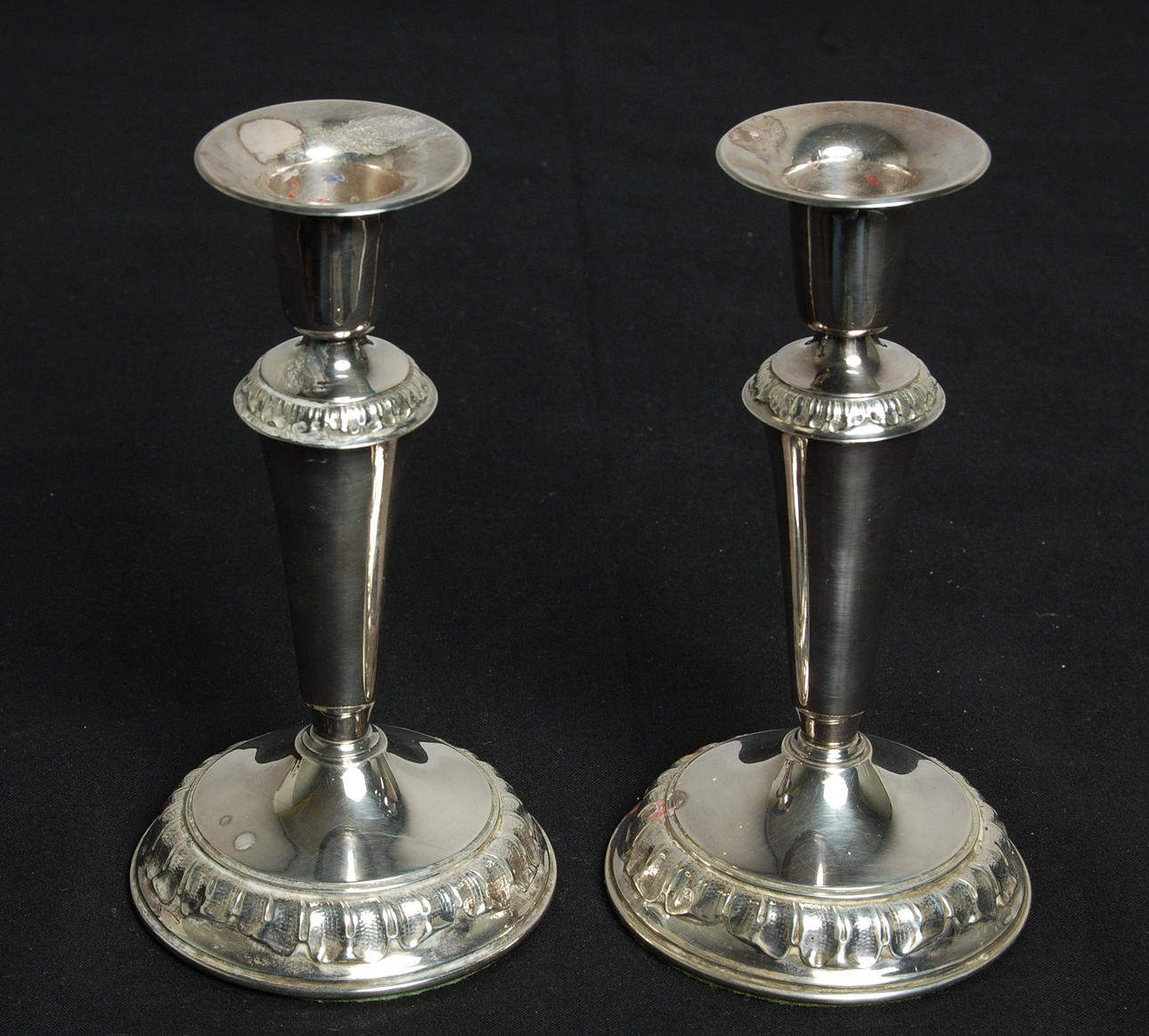 LJUSSTAKAR, 1 par, silver, GAB Stockholm, 1963.