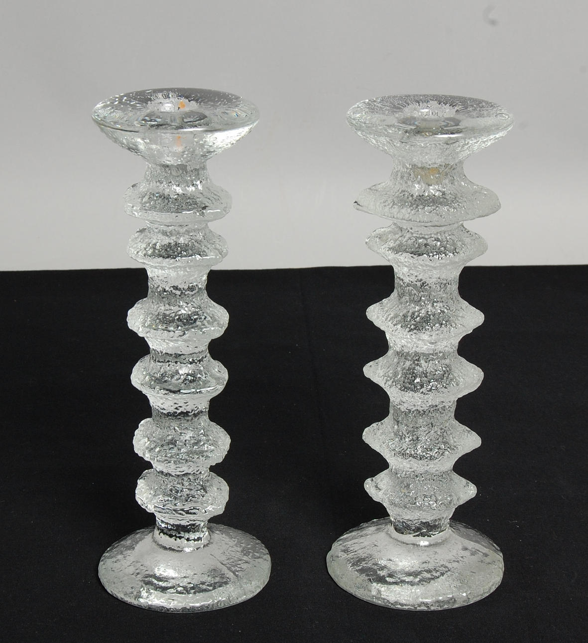 LJUSSTAKAR, 1 par, glas " Festivo " littala, Timo Sarpaneva.