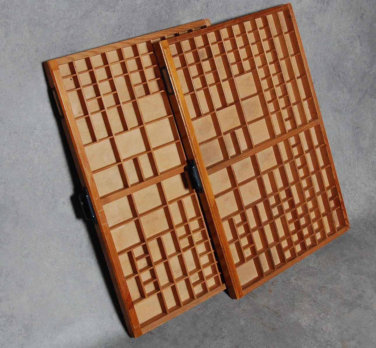 TYPOGRAFLÅDOR, 2 st.