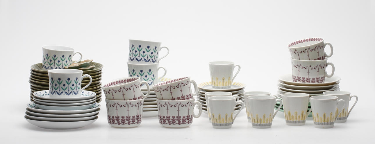 SERVISDELAR, porslin, Upsala Ekeby, Bo Fajans, Karlskrona.